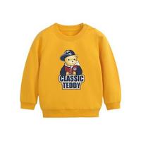 Classic Teddy 精典泰迪 儿童套头卫衣 棒球帽子熊款 杏黄色 110cm