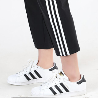 adidas 阿迪达斯 3S WVN 78 PANT 女子运动长裤 FJ7153 黑色/白 S