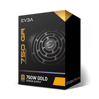 EVGA 750 GA 金牌（90%）全模组ATX电源 750W