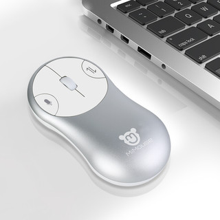 MiMouse 咪鼠科技 S1 2.4G无线鼠标 1600DPI 皓月银