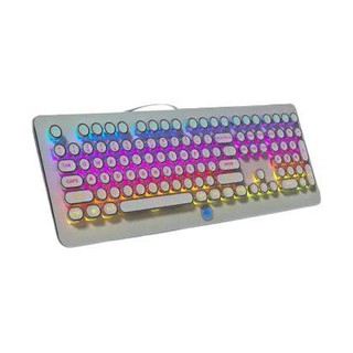 魔炼者 MK9 108键 有线机械键盘 白色 国产青轴 混光