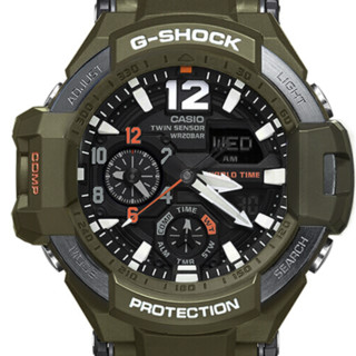 CASIO 卡西欧 G-SHOCK 航空系列 52.1毫米石英腕表 GA-1100KH-3A