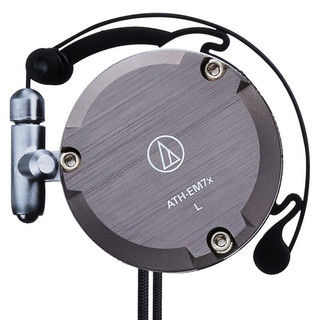 audio-technica 铁三角 EM7X 压耳式挂耳式动圈有线耳机 灰色 3.5mm