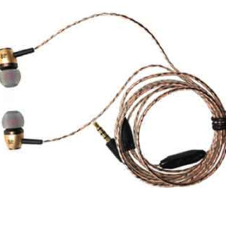 潜韵 MC09 高阻版 入耳式动圈有线耳机 香槟金 3.5mm