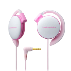audio-technica 铁三角 EQ500 压耳式挂耳式动圈有线耳机 浅粉色 3.5mm