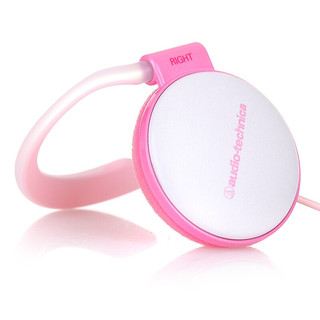 audio-technica 铁三角 ATH-EQ500 压耳式挂耳式动圈有线耳机 浅粉色 3.5mm