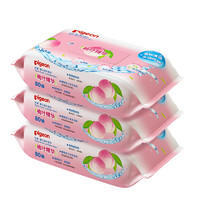Pigeon 贝亲 桃叶精华系列 婴儿湿巾 80片*3包