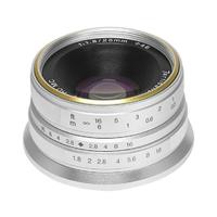 7artisans 七工匠 25mm F1.8 标准定焦镜头 富士FX卡口 46mm 银色