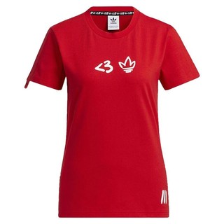 adidas Originals VDay Tee SS 女子运动T恤 H39015 浅猩红 30