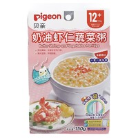 亲子会员：Pigeon 贝亲 宝宝辅食粥 奶油虾仁蔬菜味 150g