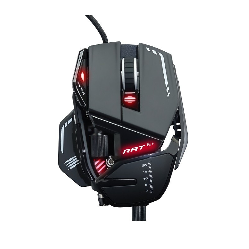 Mad Catz 美加狮 R.A.T.8+ 有线鼠标 16000DPI RGB 黑色