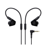 audio-technica 铁三角 LS50iS 入耳式动圈有线耳机 黑色 3.5mm