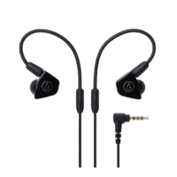 audio-technica 铁三角 LS50iS 入耳式动圈有线耳机 黑色 3.5mm