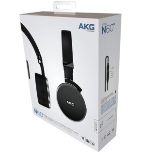 AKG 爱科技 N60 压耳式头戴式主动降噪 蓝牙耳机 黑色