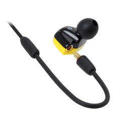 audio-technica 铁三角 ATH-LS50iS 入耳式挂耳式动圈有线耳机 黄色 3.5mm