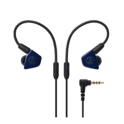 audio-technica 铁三角 LS50iS 入耳式动圈有线耳机 藏青色 3.5mm