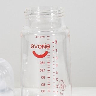 evorie 爱得利 晶钻系列 A95 玻璃奶瓶 240ml 2月+