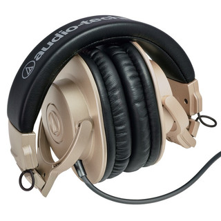 audio-technica 铁三角 M30x CG 耳罩式头戴式动圈有线耳机 金色特别版 3.5mm