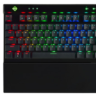 AJAZZ 黑爵 AK45 光魔 104键 有线机械键盘 黑色 凯华BOX黑轴 RGB