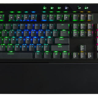 AJAZZ 黑爵 AK45 光魔 104键 有线机械键盘 黑色 凯华BOX黑轴 RGB