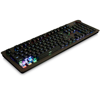 AJAZZ 黑爵 光环 AK60 104键 有线机械键盘 黑色 国产青轴 RGB
