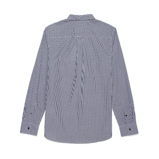 Calvin Klein男式长袖衬衫-40ZW171010 2XL国际版偏大一码 黑白格子