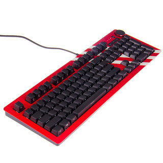 AJAZZ 黑爵 光环 AK60 104键 有线机械键盘 红色 国产银轴 RGB