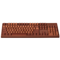 AJAZZ 黑爵 Chocolate Cubes 104键 有线机械键盘 巧克力色 FIRSTBLOOD粉轴 无光