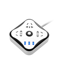 BANIU 霸牛 方形智能插座 白黑色 3.5m