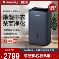 GREE 格力 除湿机DH25EPA1B家用抽湿机除湿器干衣净化三合一除湿量25升