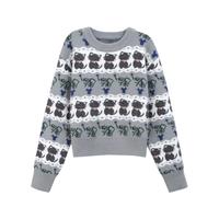 HSTYLE 韩都衣舍 女士圆领毛衣 OM83120. 灰色 S