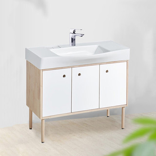 KOHLER 科勒 利奥系列 K-21854T-0+R72312T-4-CP 浴室柜龙头组合 100cm 白色