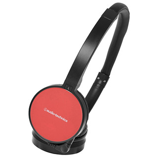 audio-technica 铁三角 WM55 耳罩式头戴式动圈有线耳机 红色 3.5mm