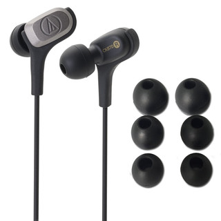 audio-technica 铁三角 CKB70 入耳式动圈有线耳机 黑色 3.5mm