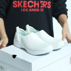 SKECHERS 斯凯奇 女鞋缓震轻便简约健步鞋女士镂空编织网布休闲鞋女网面鞋