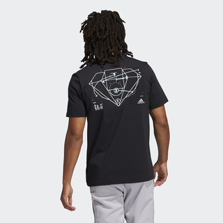 阿迪达斯官网 adidas Diamond Tee 男装夏季篮球运动短袖T恤GN5114 黑色 A/L(180/100A)