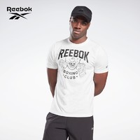 Reebok 锐步 官方运动健身男子夏季修身纯棉短袖圆领印花T恤GI8427
