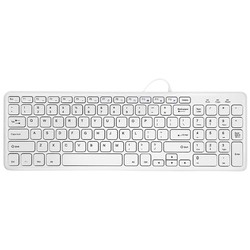 B.O.W 航世 HW156S-A 96键 有线薄膜键盘 白色 无光