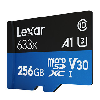 Lexar 雷克沙 633x Micro-SD存储卡 256GB（UHS-I、V30、U3、A1)