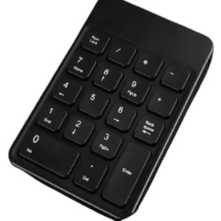 B.O.W 航世 HW157 18键 2.4G无线薄膜键盘 黑色 无光