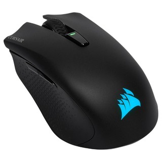 USCORSAIR 美商海盗船 HARPOON WIRELESS 2.4G蓝牙 SLIPSTREAM 多模无线鼠标 10000DPI RGB 黑色