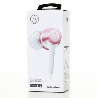 audio-technica 铁三角 ATH-CKR50iS 入耳式有线耳机 粉色 3.5mm