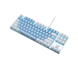 Dareu 达尔优 机械师 合金版 87键 有线机械键盘 蓝白色 达尔优青轴 混光