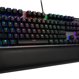 ASUS 华硕 TUF 电竞特工 K7 104键 有线机械键盘 黑色 光轴类红轴 RGB