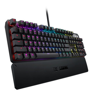 ASUS 华硕 TUF GAMING K3 104键 有线机械键盘 黑色 光学机械红轴 RGB