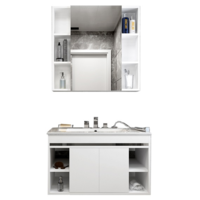 micoe 四季沐歌 普洛托系列 X-GS002-(80) 实木浴室柜组合 80cm 白色