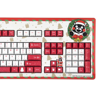 CHERRY 樱桃 G80-3000 熊本熊限定版 104键 有线机械键盘 圣诞款 Cherry黑轴 无光