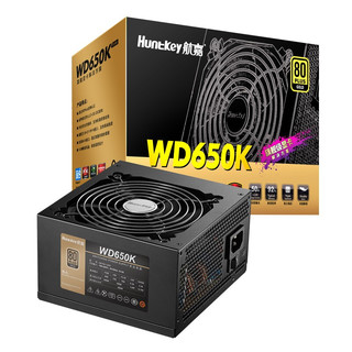 Huntkey 航嘉 WD650K 金牌（90%）非模组ATX电源 650W