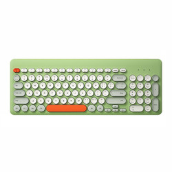 B.O.W 航世 K221 95键 2.4G无线薄膜键盘 橙灰绿 无光