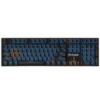 商品dareu达尔优机械合金版108键有线机械键盘黑色cherry黑轴单光